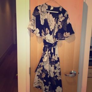 Floral wrap dress